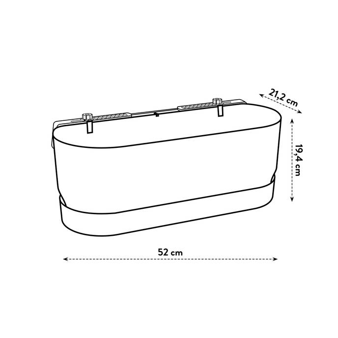greenville easy balcony 52cm leaf green